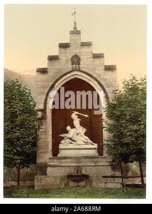 Monument Winkelried, Stans, Suisse, Unterwald ; fait partie de : Vues de la Suisse à l'Photochrom collection imprimée. ; titre de la Detroit Publishing Co., catalogue J-section étrangère, Detroit, Michigan : Detroit Publishing Company, 1905 ; n° d'impression. 8347. ; Banque D'Images