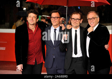 Roma, Italie. 24 Oct, 2019. Cinéma Roma Fest 2019.tapis rouge film Le meilleur reste a venir sur la photo Patrick Bruel, Matthieu Delaporte, Alexandre de La Patellière et Fabrice Luchini : Crédit Photo Agency indépendante/Alamy Live News Banque D'Images