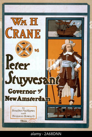 Wm. H. Crane comme Peter Stuyvesant, Gouverneur de la Nouvelle Amsterdam par Brander Matthews & Howard Bronson. Banque D'Images