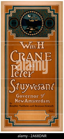 Wm. H. Crane comme Peter Stuyvesant, Gouverneur de la Nouvelle Amsterdam par Brander Matthews & Howard Bronson. Banque D'Images