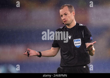 Rom, Italie. 24 Oct, 2019. Ligue Europa : Soccer, que Rome - stade Borussia Mönchengladbach, Groupe, Groupe J, Journée 3 dans le stade olympique. Arbitre William Collum. Credit : Marius Becker/dpa/Alamy Live News Banque D'Images