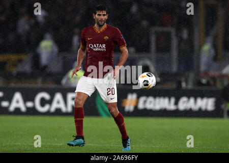 Roma, Italie. 25 octobre, 2019. 24/10/2019 Rome Stadio Olimpico Europa League AS Roma vs Borussia Moenchengladbach Federico Fazio ( Roma ) que les Roms et Borussia Moenchengladbach même le 3ème tour d'Europa League par 1-1 (photo de Giuseppe Fama/Pacific Press) Credit : Pacific Press Agency/Alamy Live News Banque D'Images