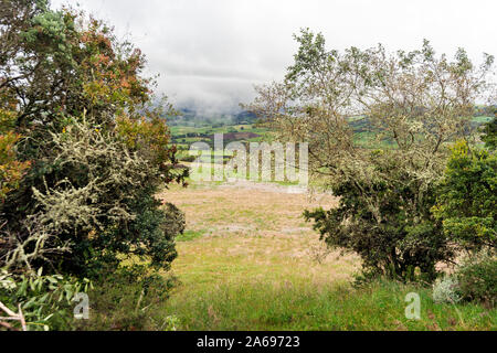 Les paysages naturels de la lagune de Guatavita dans Sesquilé, Cundinamarca - Colombie. Banque D'Images