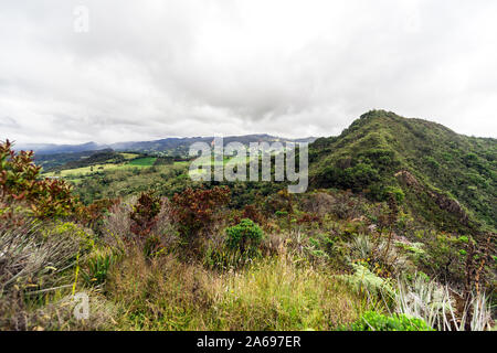 Les paysages naturels de la lagune de Guatavita dans Sesquilé, Cundinamarca - Colombie. Banque D'Images