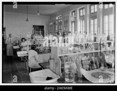 Activités sionistes en Palestine. L'Université hébraïque. Laboratoire de chimie. Banque D'Images