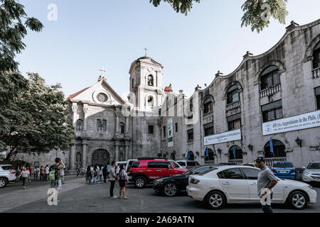 Manille, Philippines - Dec 16, 2018 : l'église San Agustine est le site du patrimoine mondial et l'un des plus célèbres attractions touristiques dans Intramuros distr Banque D'Images