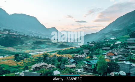 Sapa, Vietnam, Drone Banque D'Images