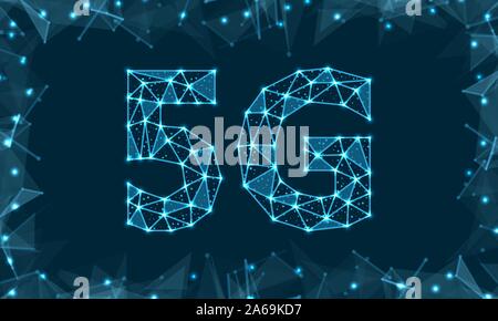 5G sans fil Wi-Fi Internet Nouvelle connexion. Réseau mondial d'innovation à haute vitesse Taux de données de connexion - Technologie Vecteur Illustration Illustration de Vecteur