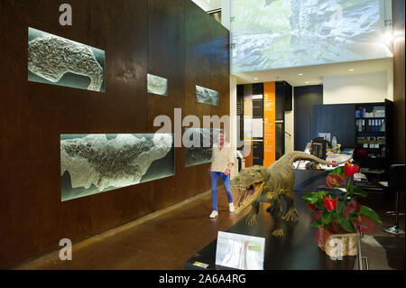 Musée fossiles à Meride, Site du patrimoine mondial de l'Monte San Giorgio, Tessin, Suisse Banque D'Images