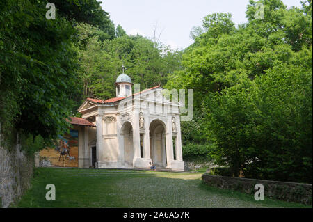 L'Italie, Lombardie, Varèse. Voie sacrée du Mont Sacré de Varese, UNESCO World Heritage. Sacro Monte di Varese, 2 chapelle - La visitation de Marie Banque D'Images