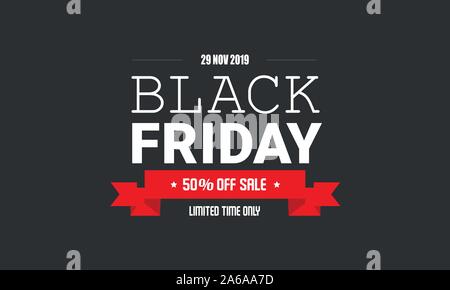 Le vendredi noir vente label design modèle. Vector illustration de novembre 2019 Vendredi Noir concept label promotion Illustration de Vecteur