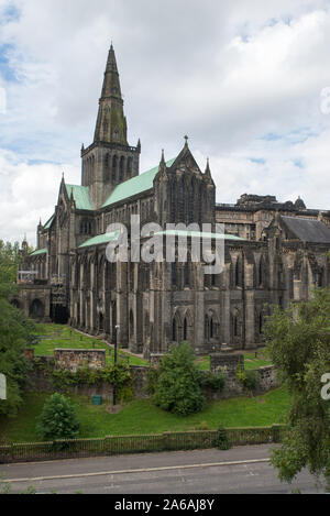 La cathédrale de Glasgow, également appelée High Kirk de Glasgow ou St Kentigern ou la Cathédrale St Mungo's, est la plus vieille cathédrale sur l'Écosse continentale . Banque D'Images