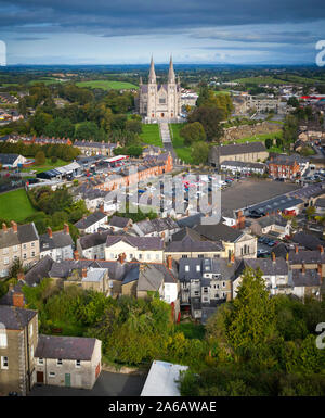 Vue aérienne de la ville d'Armagh, comté d'Armagh, Irlande du Nord Banque D'Images