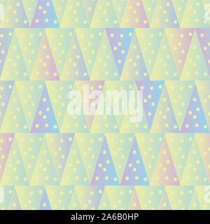 Modèle vectoriel continu avec des triangles en pointillés de couleur pastel Illustration de Vecteur