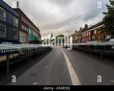 Les images aériennes de Newcastle Under Lyme dans la poterie ville de Stoke on Trent, Staffordshire Banque D'Images