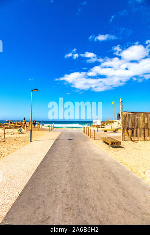 Seignosse, Landes, France - Vue de l'entrée de plage Banque D'Images