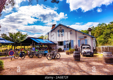 Seignosse, Landes, France - 06 septembre 2019 - restaurant Les Roseaux Banque D'Images