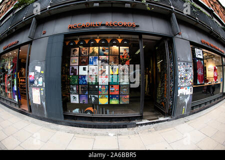 Piccadilly Records. 53 Oldham St, Manchester. Banque D'Images