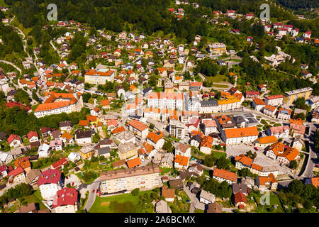Vue aérienne du centre historique de Ljubljana, Slovénie Banque D'Images