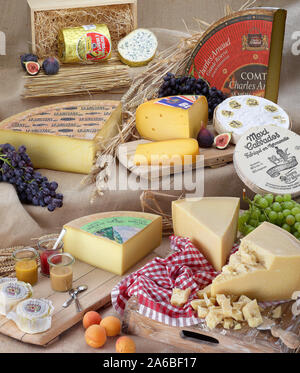 Différents fromages Banque D'Images