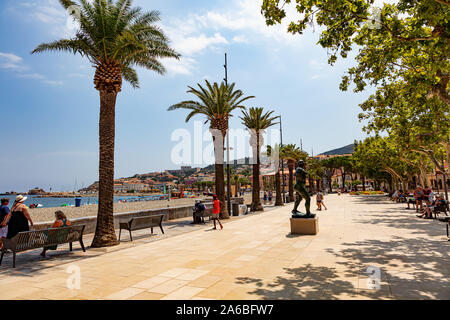 Banyuls-sur-Mer - Juillet 21, 2019 : Avis d'une sculpture de Maillol, Pyrénées-Orientales, Catalogne, Languedoc-Roussillon, France Banque D'Images