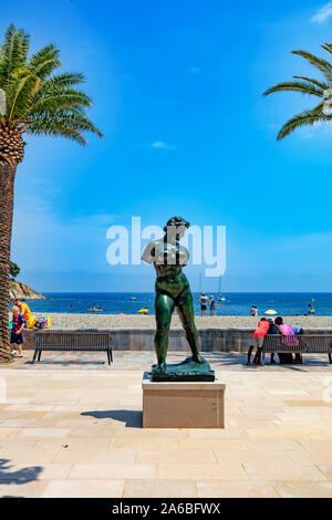 Banyuls-sur-Mer - Juillet 21, 2019 : Avis d'une sculpture de Maillol, Pyrénées-Orientales, Catalogne, Languedoc-Roussillon, France Banque D'Images