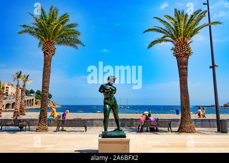 Banyuls-sur-Mer - Juillet 21, 2019 : Avis d'une sculpture de Maillol, Pyrénées-Orientales, Catalogne, Languedoc-Roussillon, France Banque D'Images