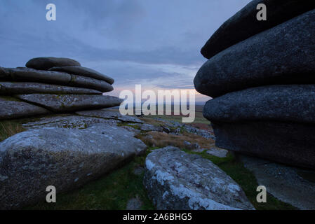 Rock formations sur Stowes Hill près de Minions sur Bodmin Moor Banque D'Images