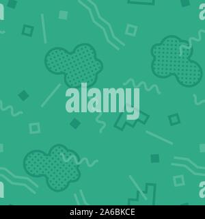 Modèle sans couture avec 80s style geometics memphis et seul ton de couleurs Illustration de Vecteur