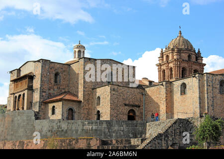 Coricancha avec couvent de Santo Domingo, au-dessus de Cusco, Pérou Banque D'Images