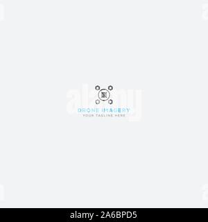 L'imagerie de drones et de conception de logo logo style moderne Illustration de Vecteur