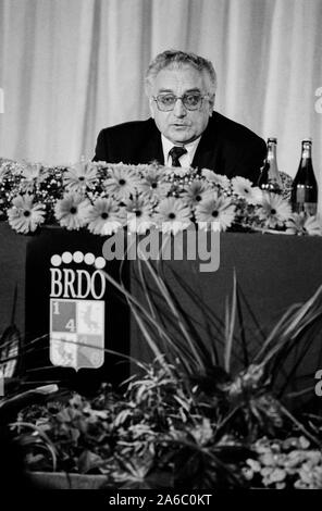 Réunion des chefs d'état de l'ex-républiques de Yougoslavie, y compris la Croatie, Franjo Tudjman. Dans le Château de Brdo, Kranj, Yougoslavie, 1991. Banque D'Images