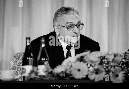 Réunion des chefs d'état de l'ex-républiques de Yougoslavie, y compris la Croatie, Franjo Tudjman. Dans le Château de Brdo, Kranj, Yougoslavie, 1991. Banque D'Images