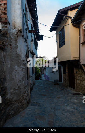 Zone Varosi, la vieille ville traditionnelle d'Edesse ville, en Macédoine, Grèce Banque D'Images