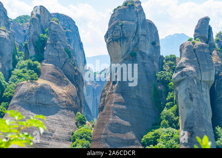 Formes étonnantes de sandtone pinnacles rock des météores les résultats de l'âge de l'érosion. Banque D'Images