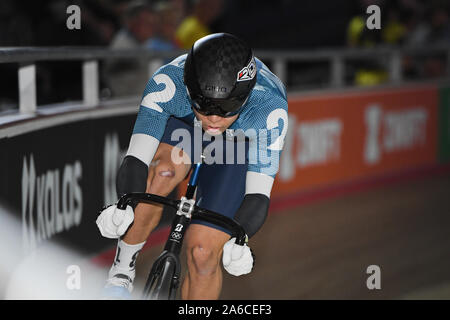 Londres, Royaume-Uni. 25 octobre, 2019. Yuta Obara du Japon à 200m masculin Fly TT Pendant Jour 4 de Six Jours pour Londres 2019 à Lee Valley VeloPark le Vendredi, Octobre 25, 2019 à Londres, Royaume-Uni. Credit : Taka Wu/Alamy Live News Banque D'Images