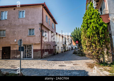 Zone Varosi, la vieille ville traditionnelle d'Edesse ville, en Macédoine, Grèce Banque D'Images