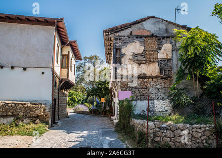 Zone Varosi, la vieille ville traditionnelle d'Edesse ville, en Macédoine, Grèce Banque D'Images