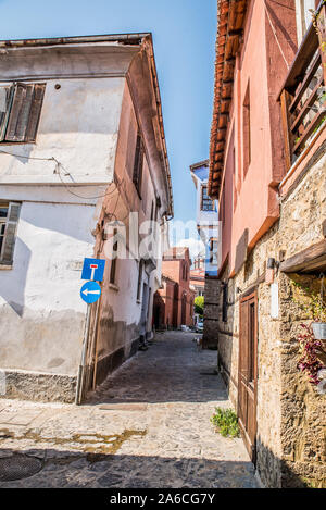 Zone Varosi, la vieille ville traditionnelle d'Edesse ville, en Macédoine, Grèce Banque D'Images