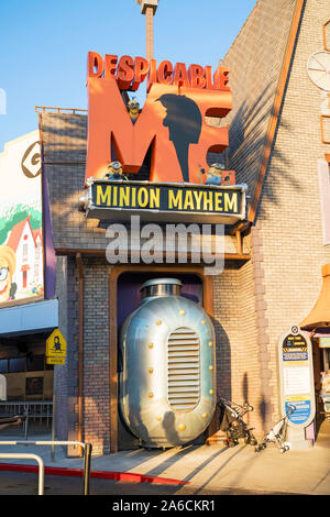 Détestable moi, Minion Mayhem Ride entrée privée, le complexe Universal Studios Orlando, Floride, USA Banque D'Images