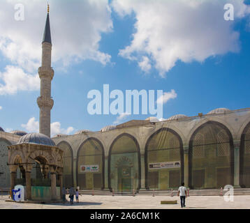 Istanbul, Turquie - 5 septembre 2019. Une partie de l'extérieur de l'historique 17e siècle la mosquée Sultan Ahmet, également connu sous le nom de mosquée bleue, à Istanbul Banque D'Images