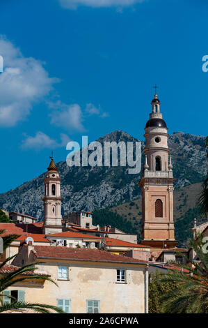 Menton, French Riviera, Cote d'Azur, France. Banque D'Images