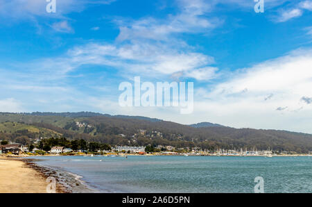 Pillar Point Harbor, El Grenada/Half Moon Bay, la Route 1, dans le Nord de la Californie. Banque D'Images