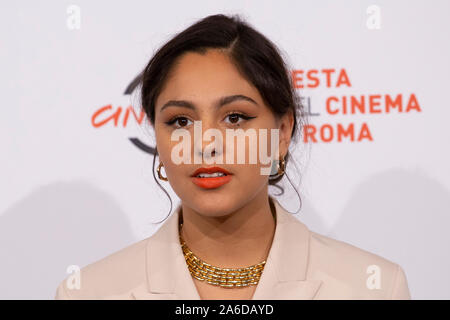 Rome, Italie. 25 octobre, 2019. L'actrice Rhianne Barreto pose lors d'un photocall à promove le film "partager" à l'occasion du 14e Festival du Film de Rome à l'Auditorium Parco della Musica (photo de Barbara Como/Pacific Press) Credit : Pacific Press Agency/Alamy Live News Banque D'Images