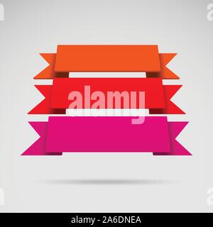 L'infographie 3D vector rubans colorés Illustration de Vecteur