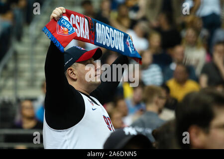 Berlin, Allemagne. 25 octobre, 2019. moscaduring ventilateur cska Alba Berlin vs CSKA Mosca, de l'Euroleague Basketball Championship à Berlino, Italie, 25 octobre 2019 - LPS/Michele Morrone Crédit : Michele Morrone/fil LPS/ZUMA/Alamy Live News Banque D'Images