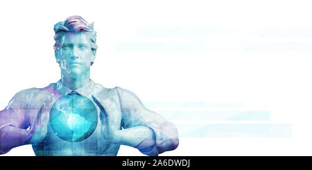 Global Medical Network for Technology Solutions Art Banque D'Images