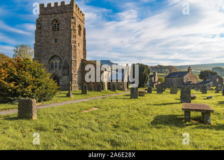 Église St Oswalds, Horton dans Ribblesdale, West Riding of Yorkshire, Angleterre. Banque D'Images