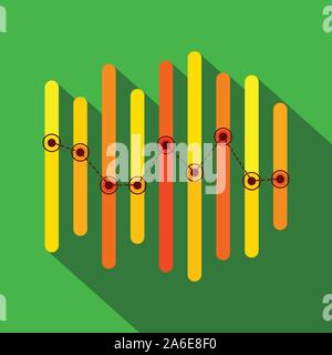 L'infographie avec des barres se chevauchant et jaune long shadow Illustration de Vecteur