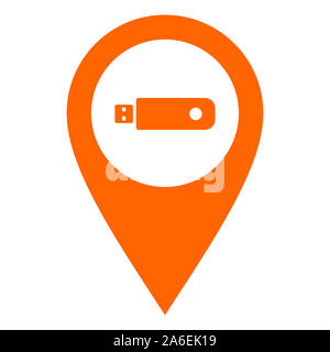 Clé USB et l'emplacement de la broche Banque D'Images